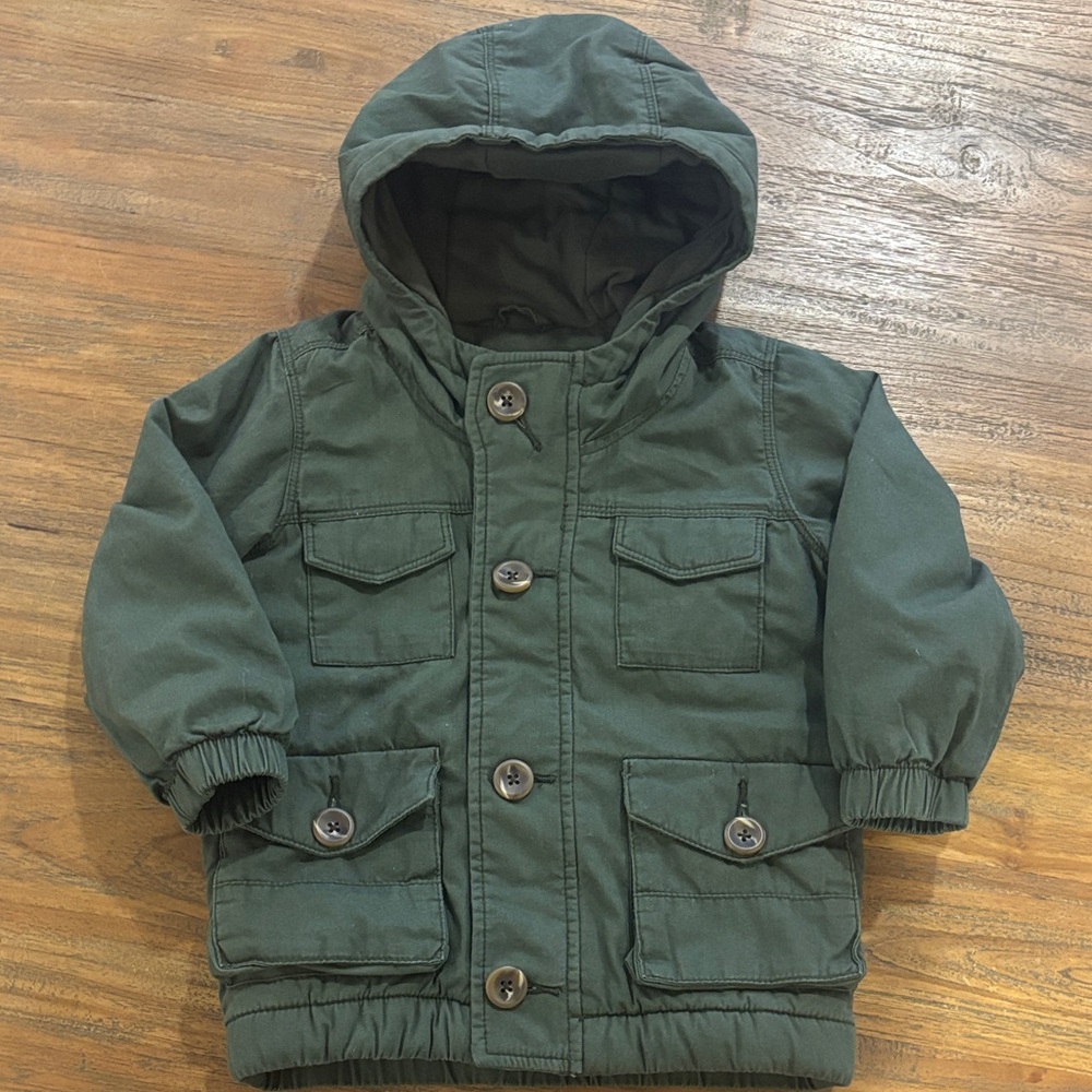 Toddler Boy Old Navy Jersey Lined Utility Puff Jacket